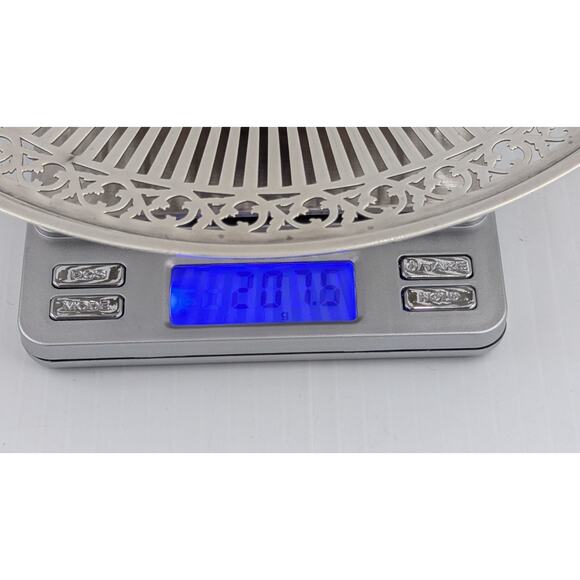 Meriden Britannia Sterling Silver Reticulated Tray Footed Dish 8.5” #475 - Picture 13 of 14